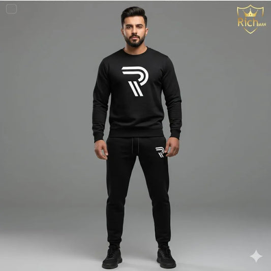R Printed Sweatshirt Tracksuit for Men