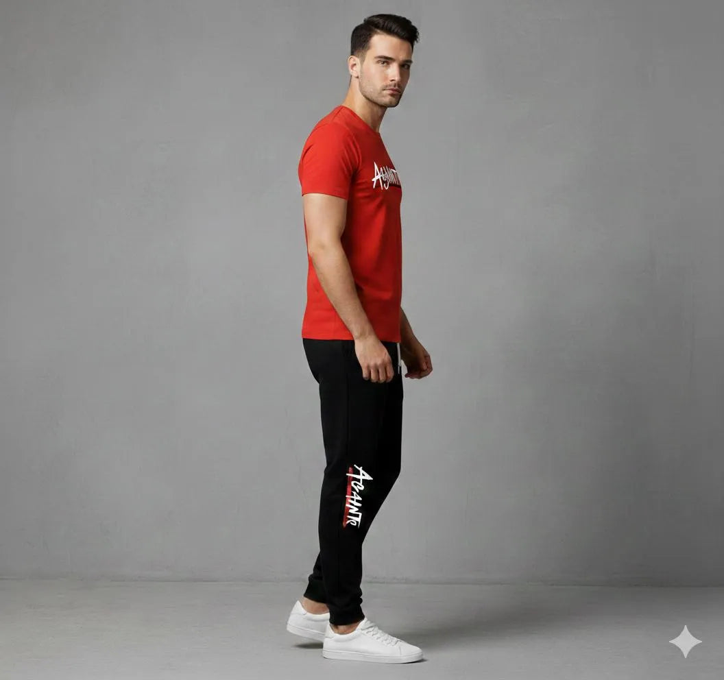 2 Pcs Men's Polyester Printed Track Suit