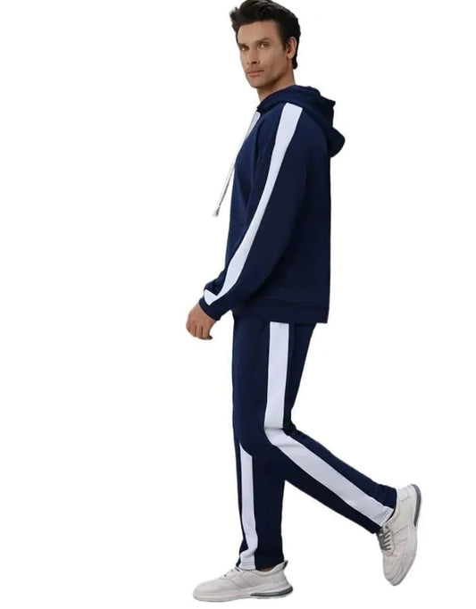2 Pcs Men's Fleece Plain Hoodie Track Suit