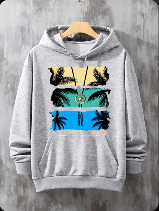 1 Pc Men's Fleece Printed Hoodie