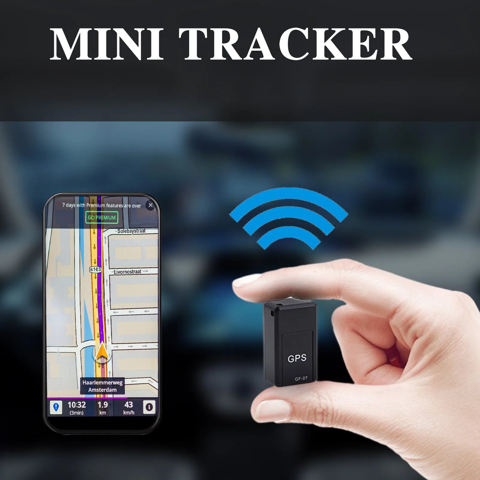 GPS Tracker | Mini Magnetic GPS Tracker Device | GF-07 – Real-Time Vehicle Locator for Car, Bike, Bicycle, Pets & Children | SIM Supported, Strong Magnetic Anti-Lost Locator | Long Battery, Mobile Live Monitoring | Pack of 1