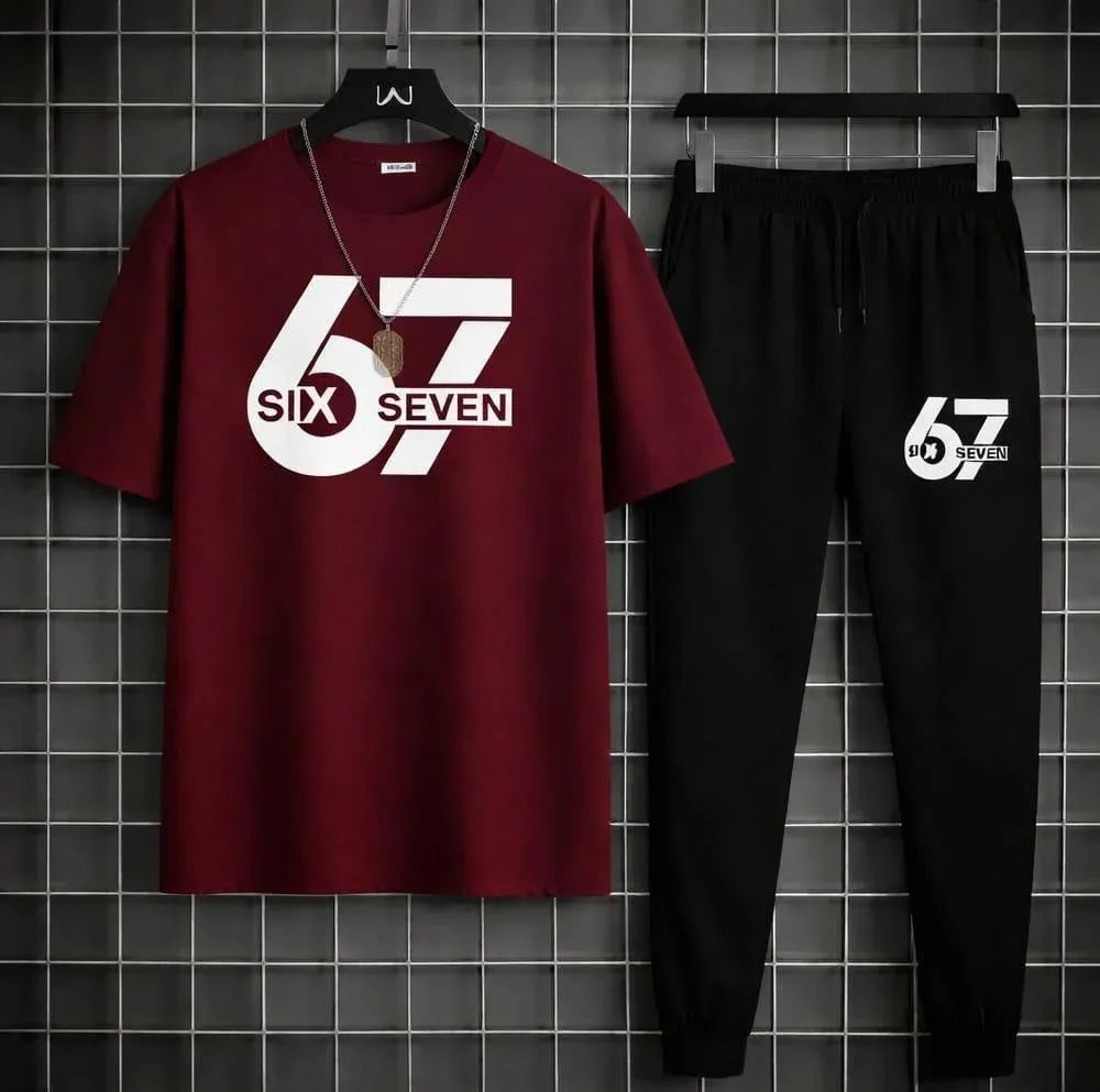 2 Pcs Polyester Printed Track Suit