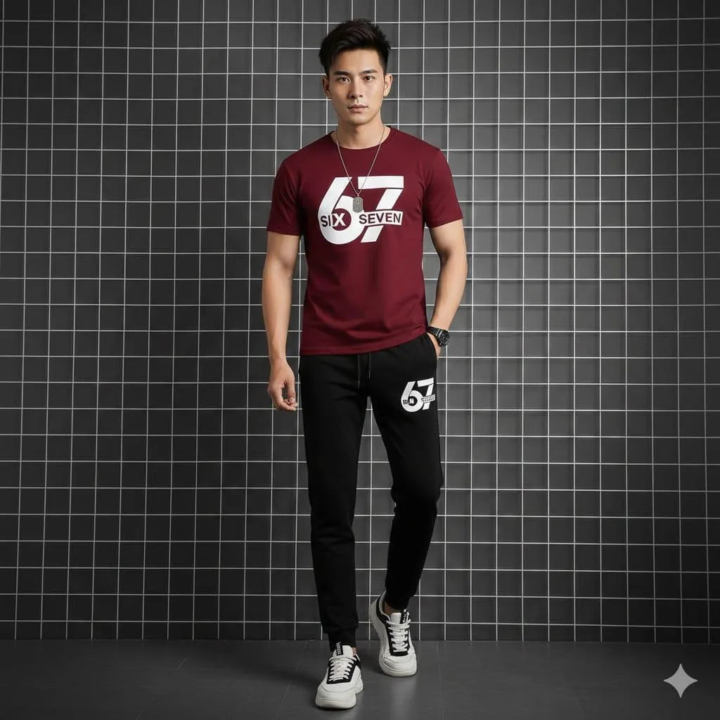 2 Pcs Polyester Printed Track Suit