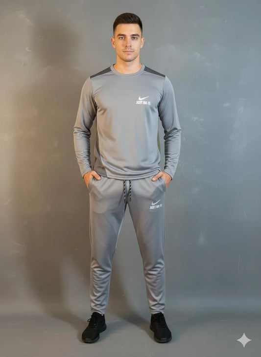 2 Pcs Men's Polyester Printed Sweatshirt Track Suit