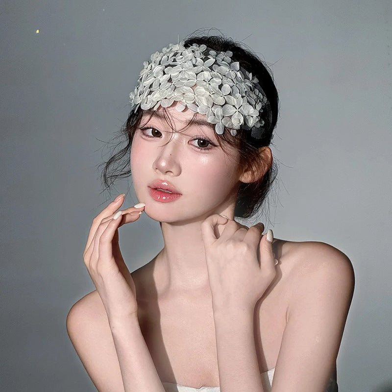 White Half Garland Headband Hair Band Head Accessories
