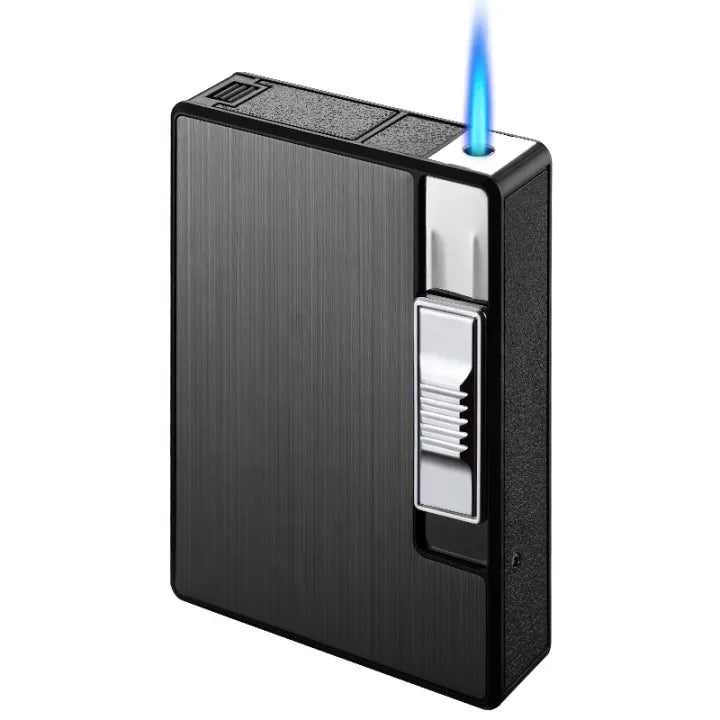 Focus Automatic Lighter Automatic Cigarettes Holder 10 Pcs Cigarette Case Portable Automatic Cigarette Holder Without Lighter Metal Cigarette Boxes Lighter Gadget For Men Multifunction Cigarette Holder