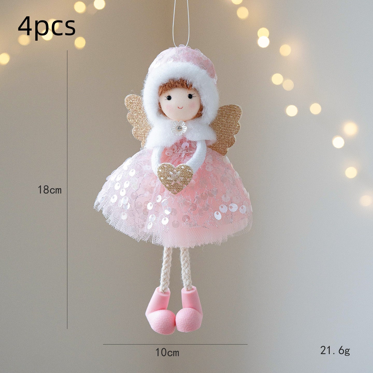 Christmas Winter Mesh Angel Big Eyes Girl Pendant