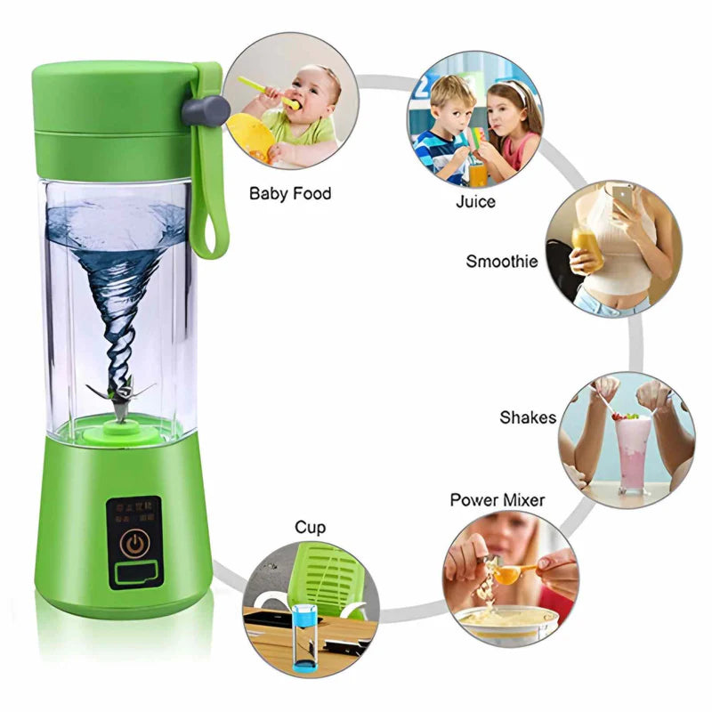 Portable Electric Citrus Juicer Blender 500ml Green