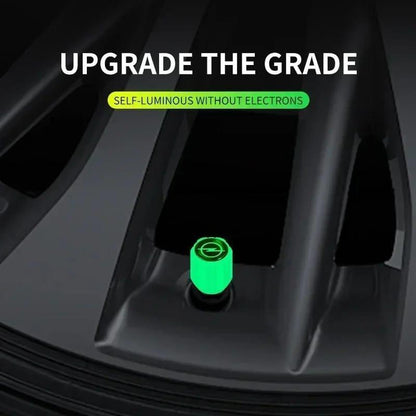 Car/Bike Wheel Tire Rim Air Valve Cap Radium Tyre Air Caps Cover Glow Radium Light Resistant Tire Pressure Caps, Universal for Car, Truck, Motorcycles, Bike